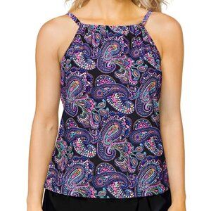 Island Escape Women's Cali Underwire Tankini Top NWT Sz 10